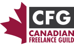 Red, black, and white logo of the Canadian Freelance Guild.