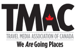 Black, grey, and red logo of TMAC.